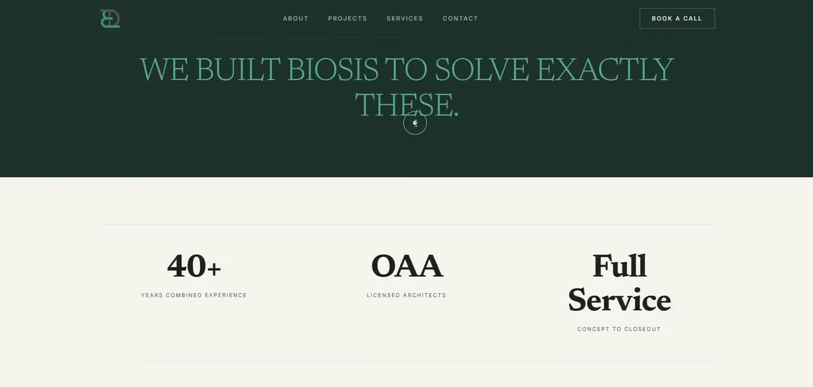 Why Biosis exists, a section of the Biosis Designs site