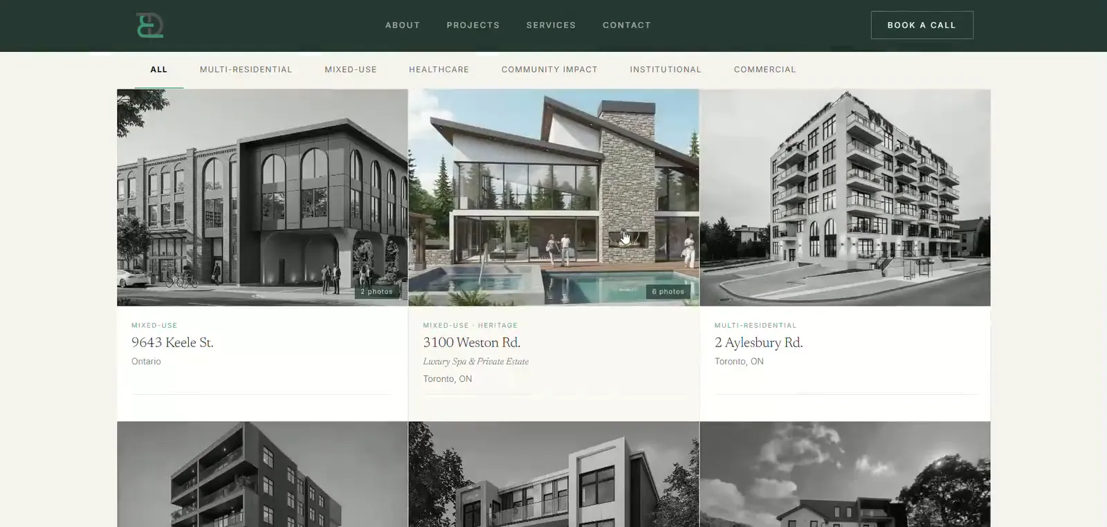 Projects, a section of the Biosis Designs site