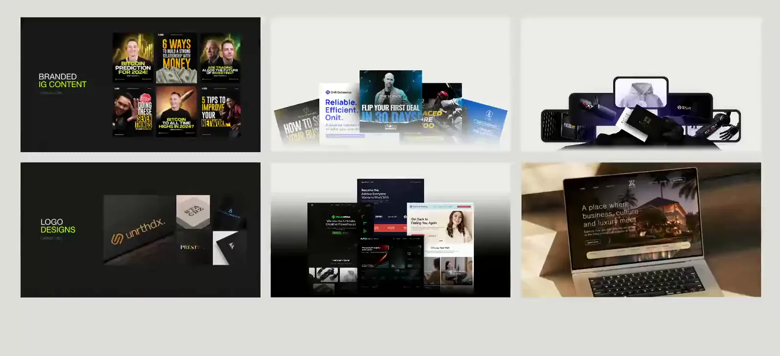 Selected work, a section of the Zilla Media site